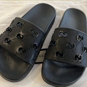 Rubber GG Slides Black